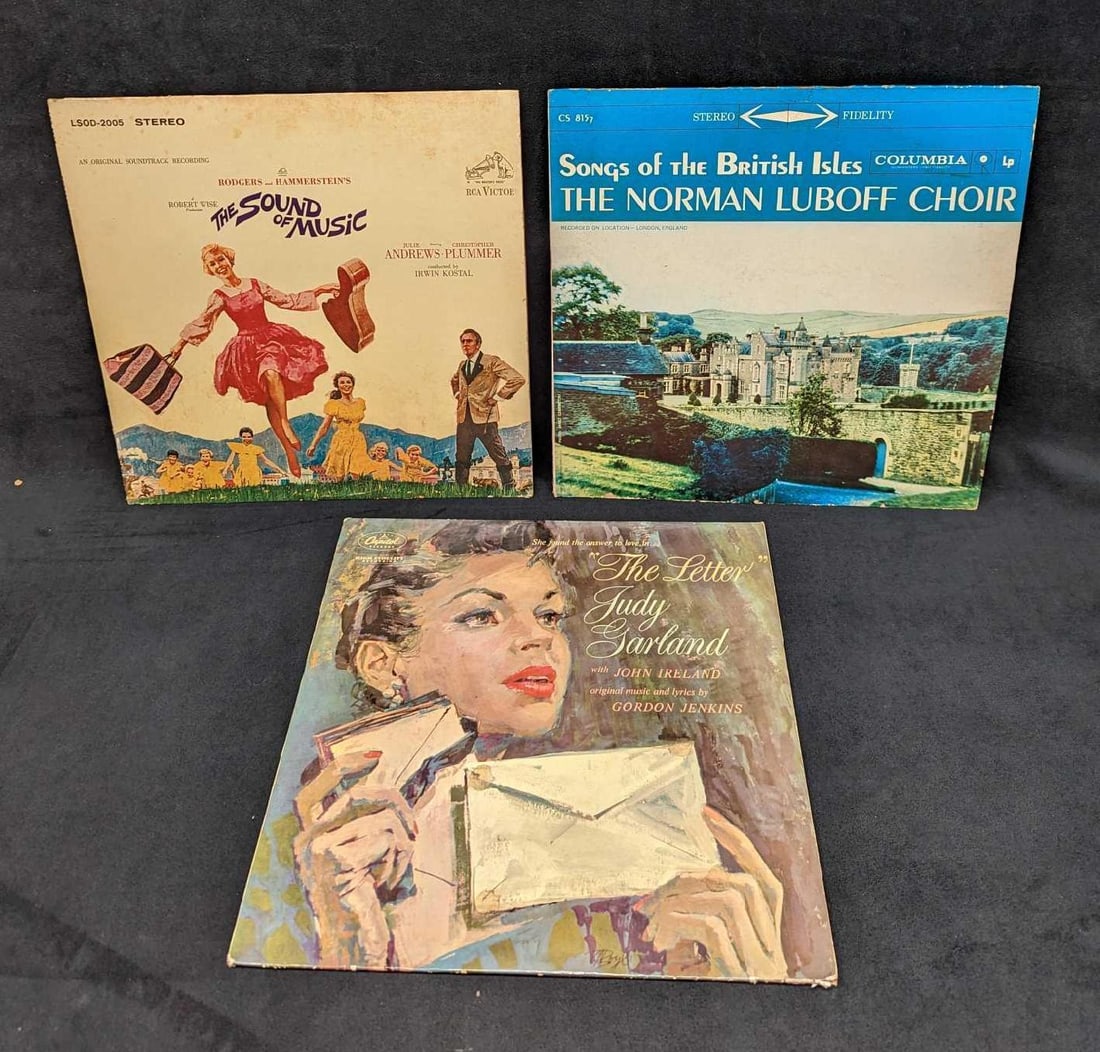 3 LPs Julie Andrews Judy Garland Sound Of Music (1 of 9)