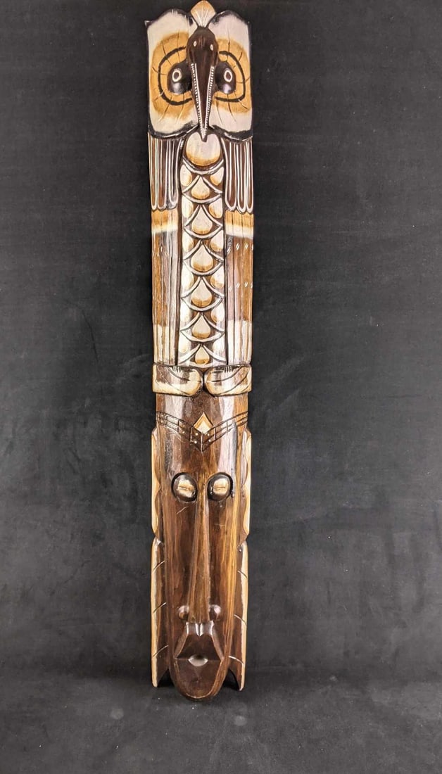 Wooden Tribal Totem Mask (1 of 5)