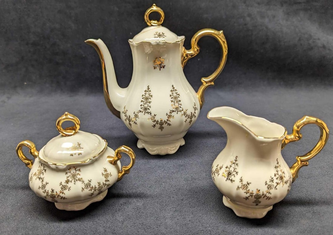 Alka Bavaria Rosemarie Tea Pot Creamer & Sugar Bowl (1 of 10)