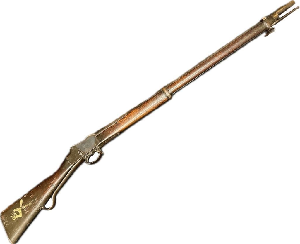Model 1887 Martini Henry Enfield Rifle: This firearm has been researched to the best of our ability. Please see photos for best description of condition. Maker - Enfield Model - Martini Henry Mk. IV Caliber - .577/450 Weight - 10 lbs Length