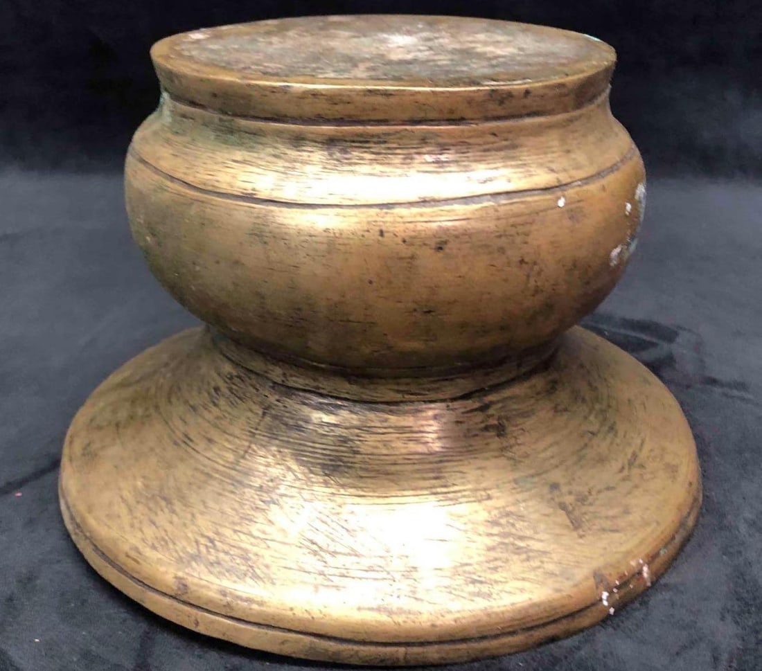 Large Brass Spittoon - 5