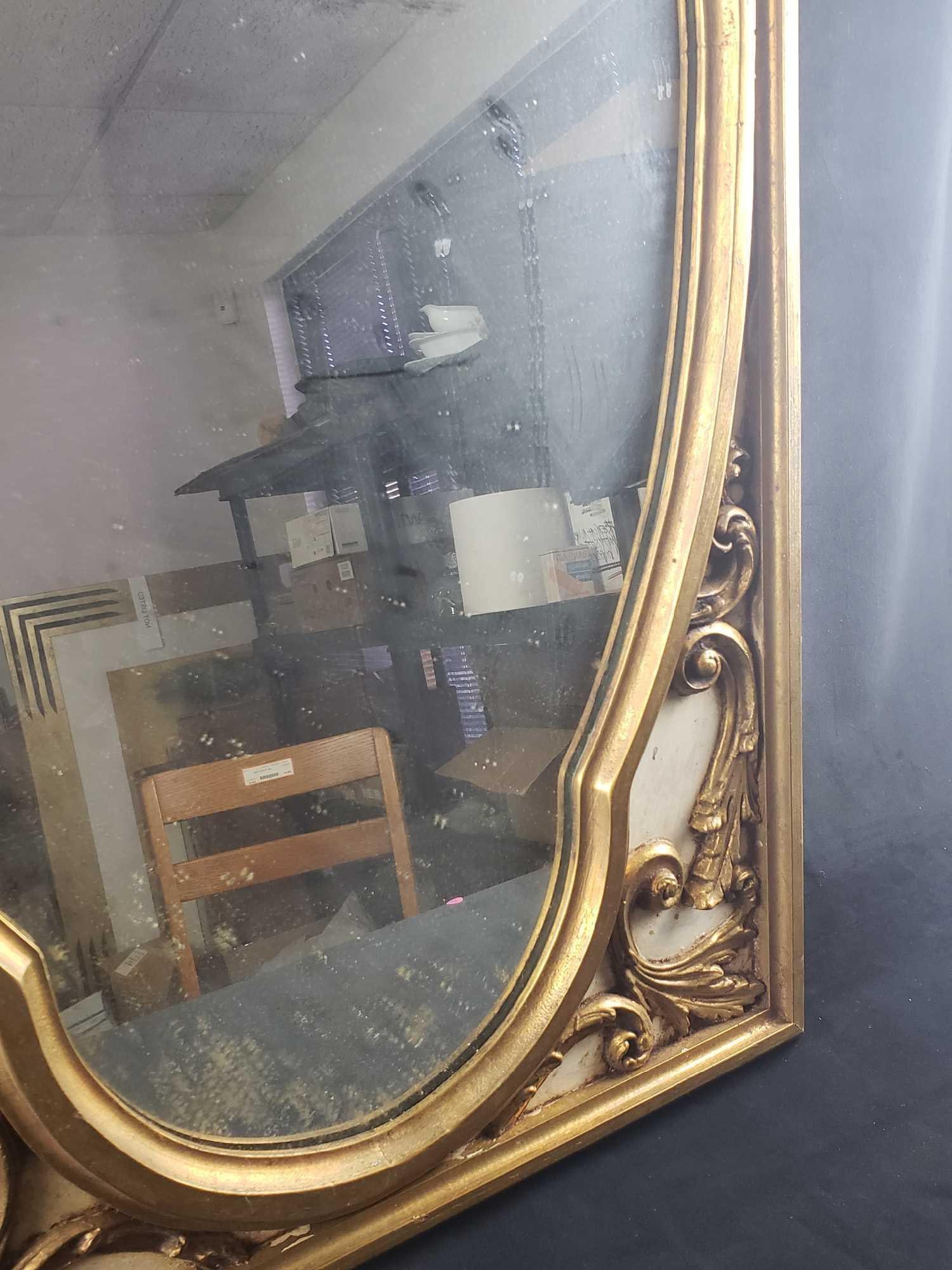 Gold Framed Ornate Mirror - 4