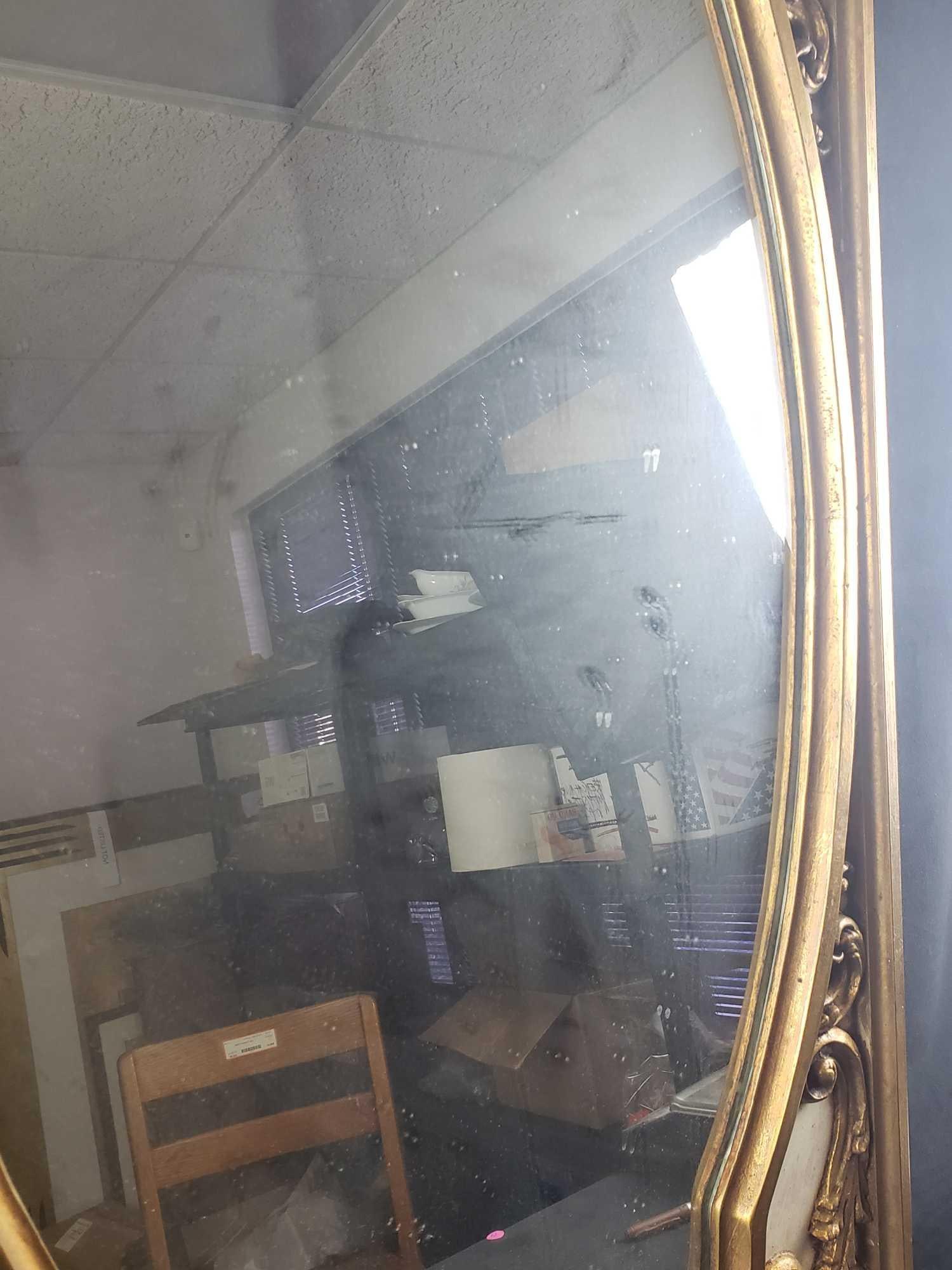 Gold Framed Ornate Mirror - 7