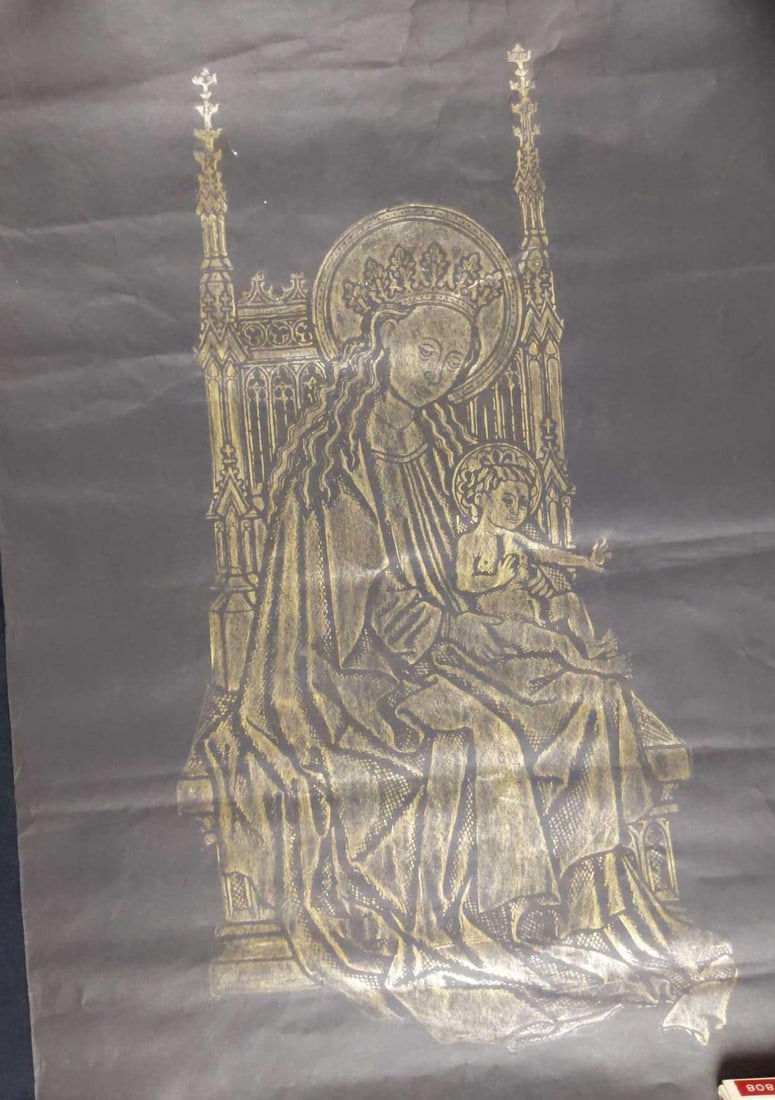 Vintage Madonna and Child Original Brass Rubbing (1 of 3)