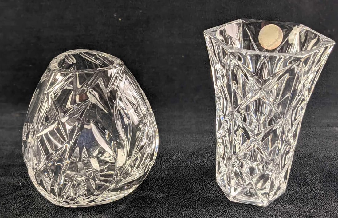 Two Vintage Small Crystal Vases Luminarc - 4