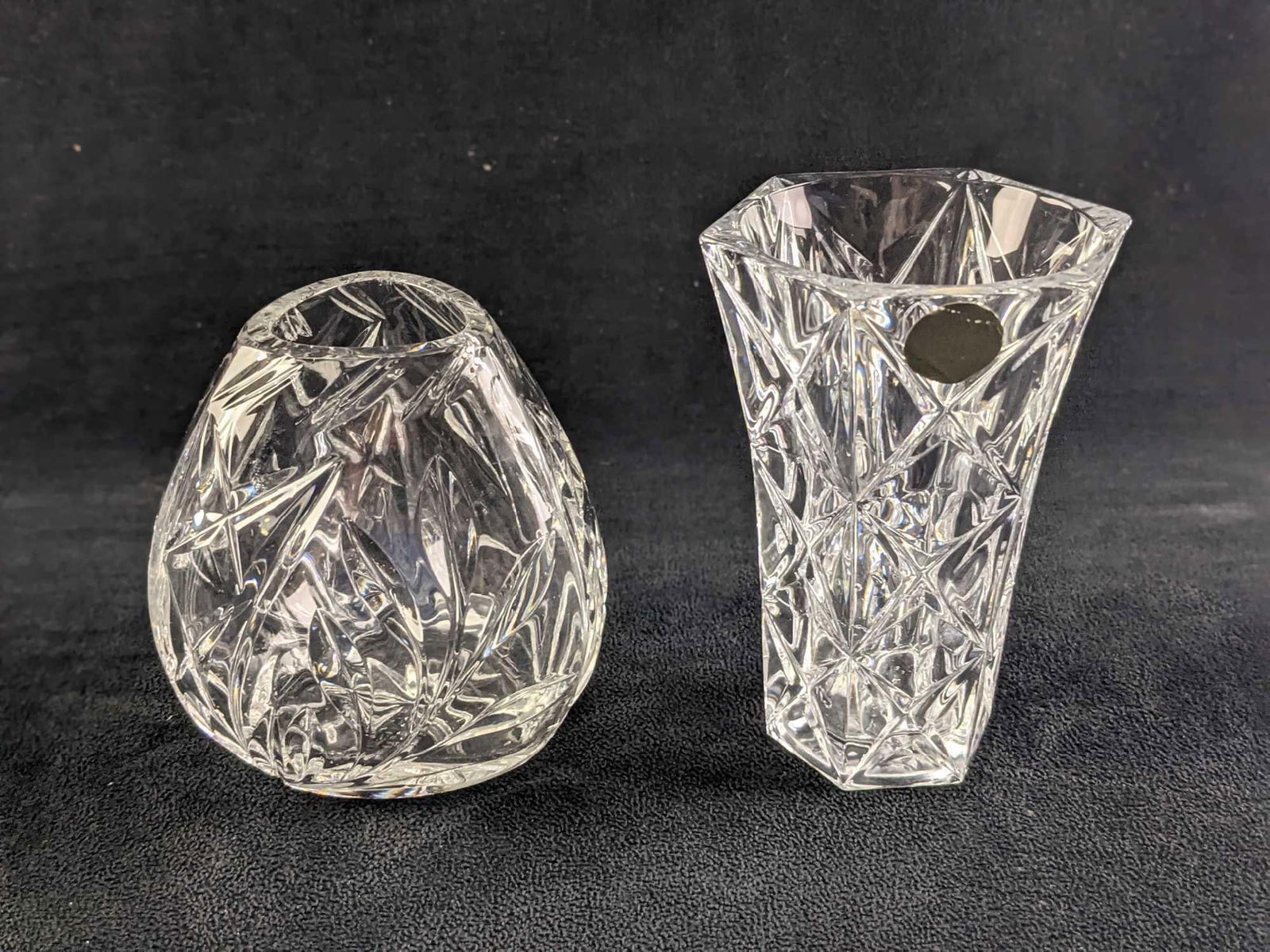 Two Vintage Small Crystal Vases Luminarc - 6