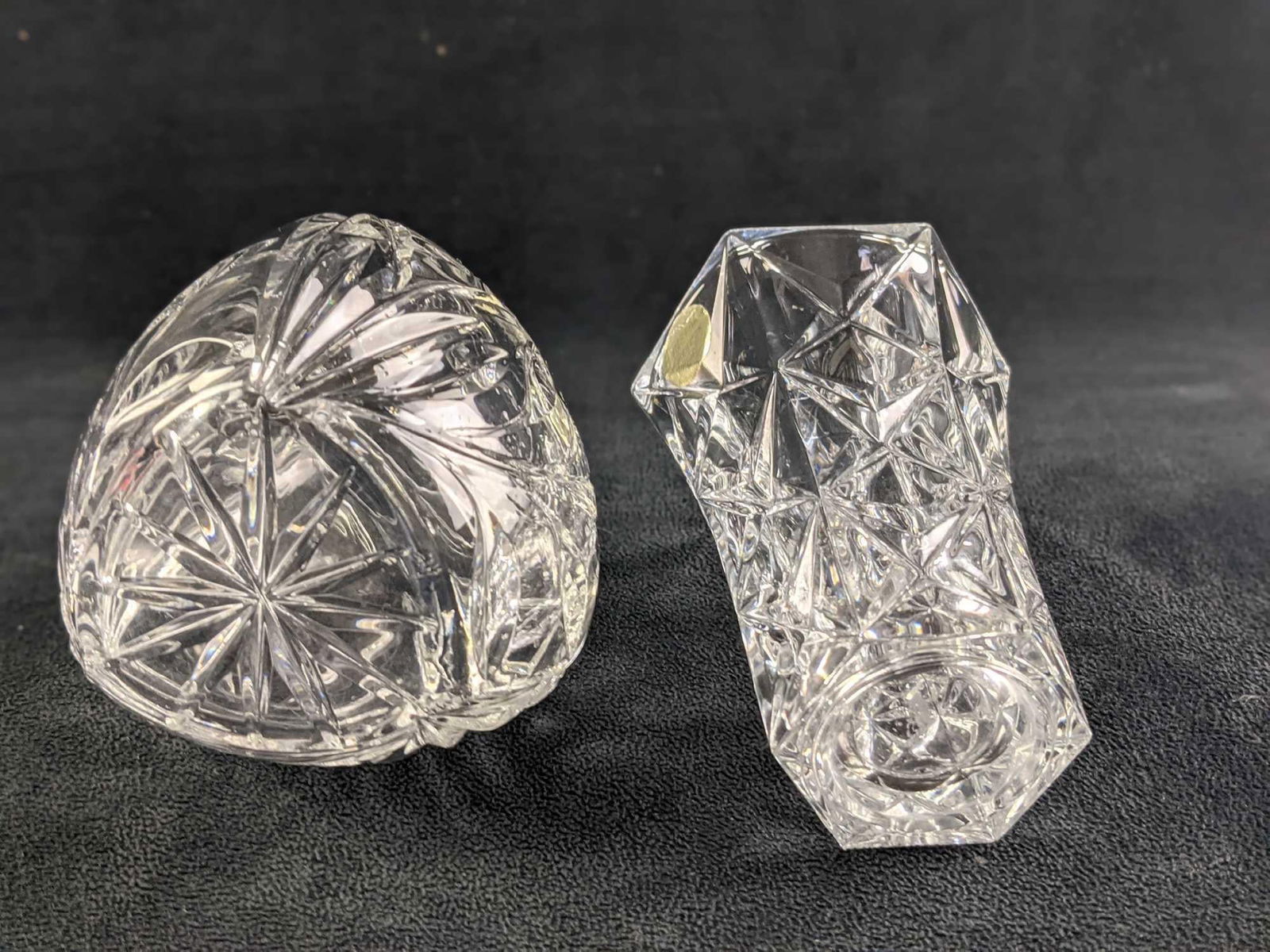 Two Vintage Small Crystal Vases Luminarc - 7