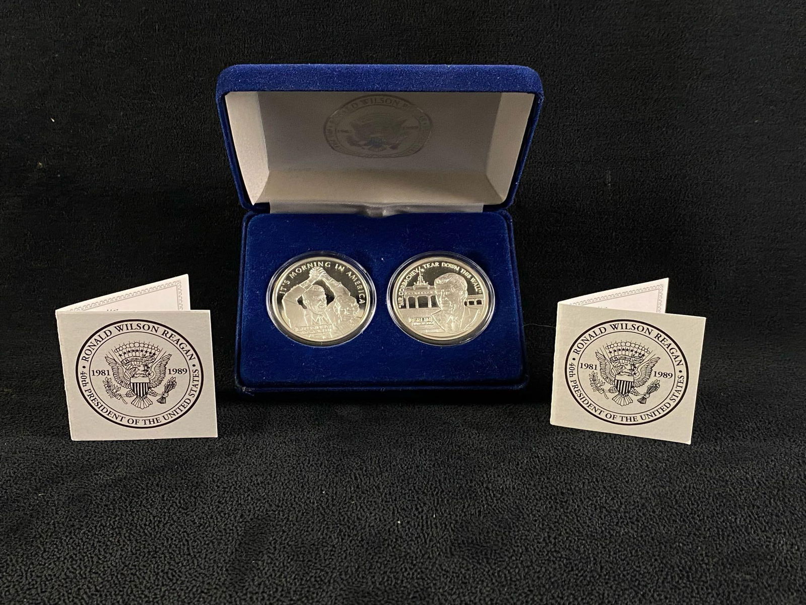 2011 THE RONALD REAGAN - GREAT MOMENTS - COMMEMORATIVE MEDALLION .999 SILVER: 2011 THE RONALD REAGAN - GREAT MOMENTS - COMMEMORATIVE MEDALLION .999 SILVER 85/5000 WITH BOX & COA Total weight: 2 troy oz