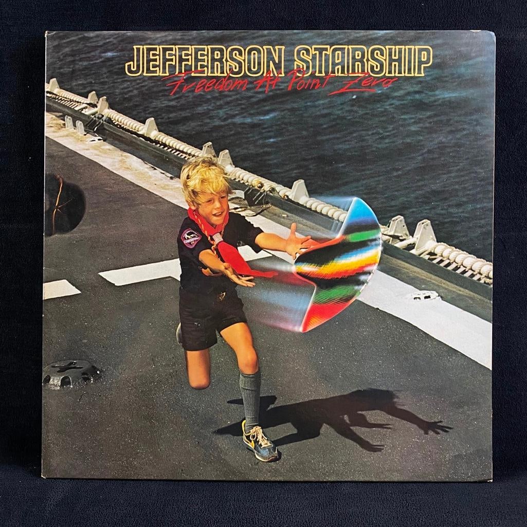 Jefferson Starship "Freedom At Point Zero" 1979: Jefferson Starship "Freedom At Point Zero" 1979 First pressing of Jefferson Starship's 5th album Freedom At Point Zero with catalog code BZL1-3452. The record sleeve and disk are in