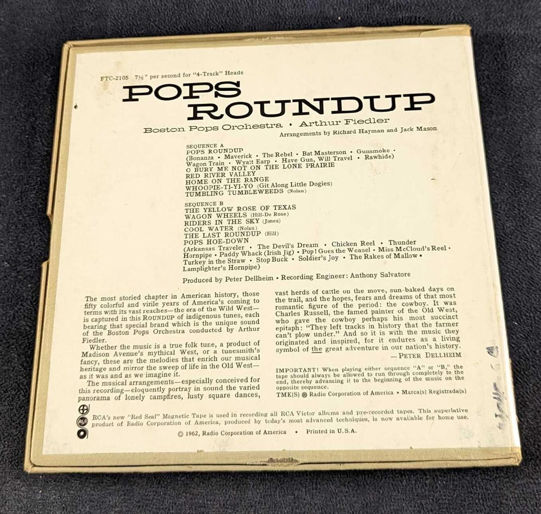 2 Boston Pops Orchestra 4 Track Tapes - 3