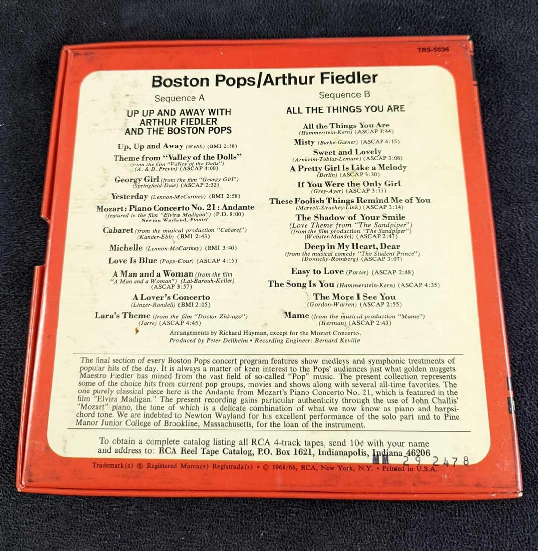 2 Boston Pops Orchestra 4 Track Tapes - 4