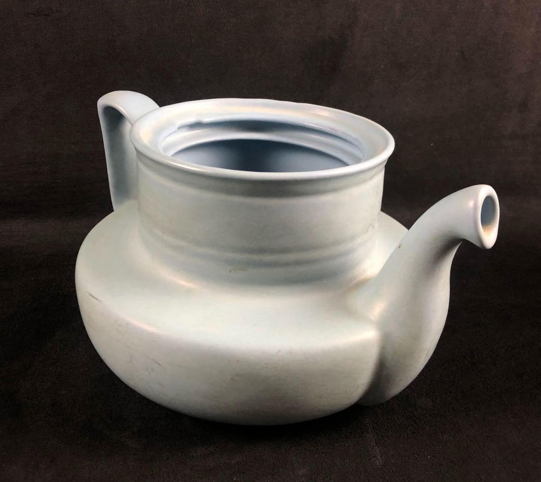 Vintage Hall Light Blue China Coffeelator Coffee Tea Pot Stonewear (1 of 8)