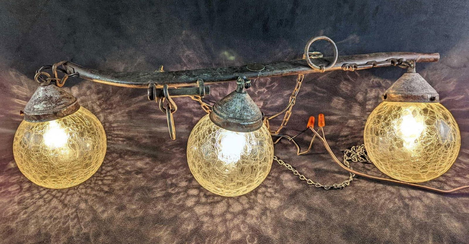 Hand Made Horse Yoke Hanging Lights (1 of 6)