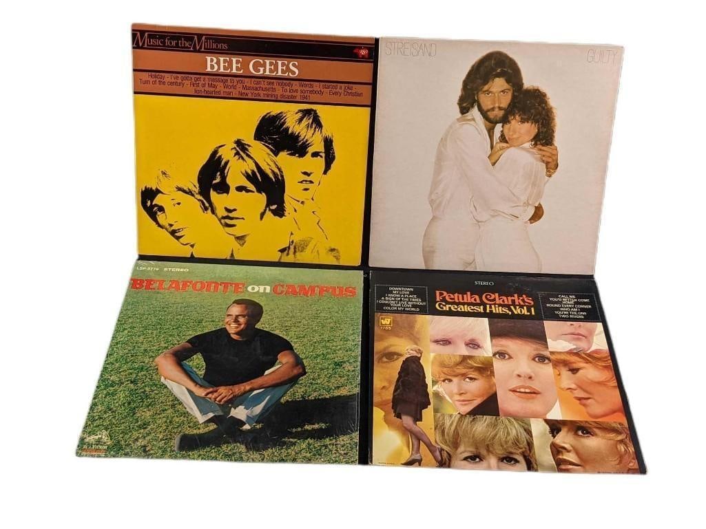 4 Vinyl LP Records Belafonte Petula Clark Streisand Bee Gees (1 of 7)