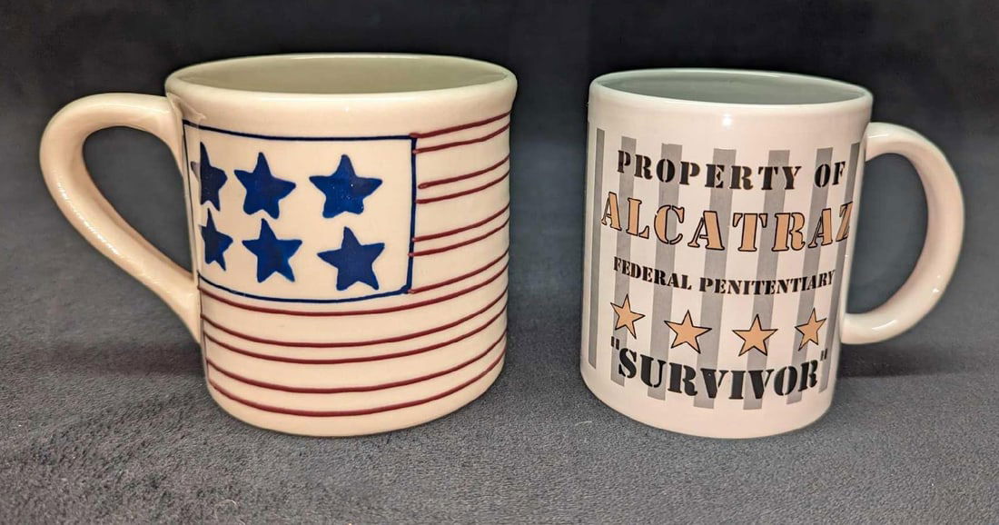2 Property Of Alcatraz & Stars & Stripes Mugs (1 of 8)