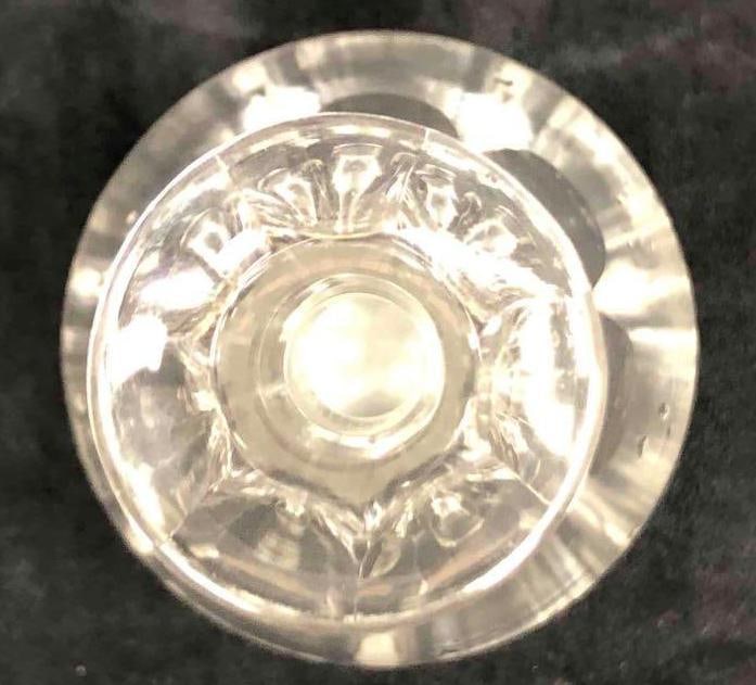 Crystal Decanter Missing Stopper - 7
