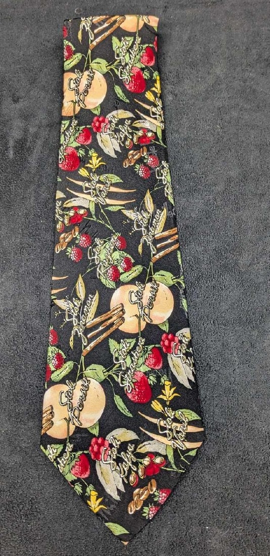 Stoli Vodka Nicole Miller Silk Tie New: Stoli Vodka Nicole Miller Silk Tie New. 100% silk tie designed by artist Nicole Miller. This silk tie is still in the original packaging and has never been used or worn. The package is approx 4
