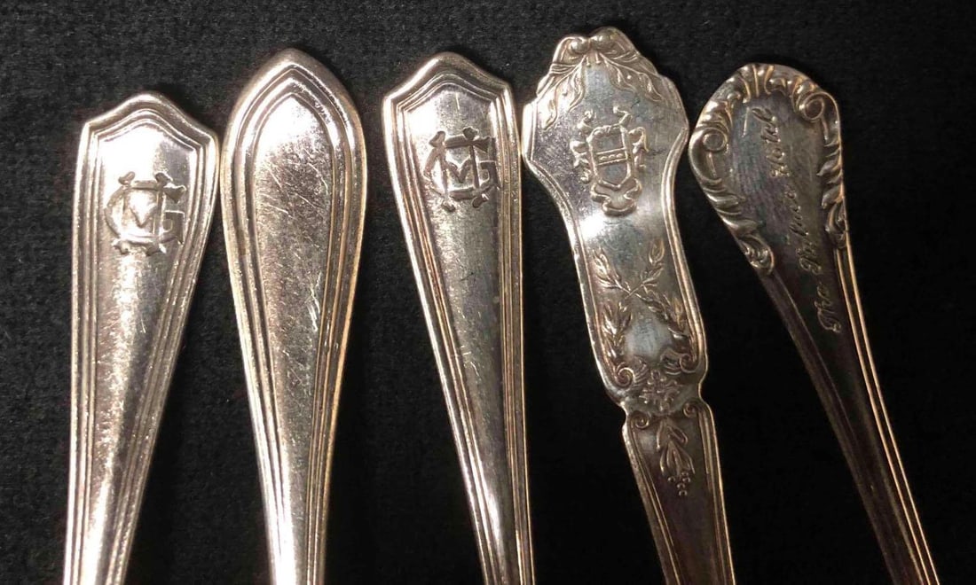 Six Hotel Silver Plated Souvenir Tea Spoons - 3