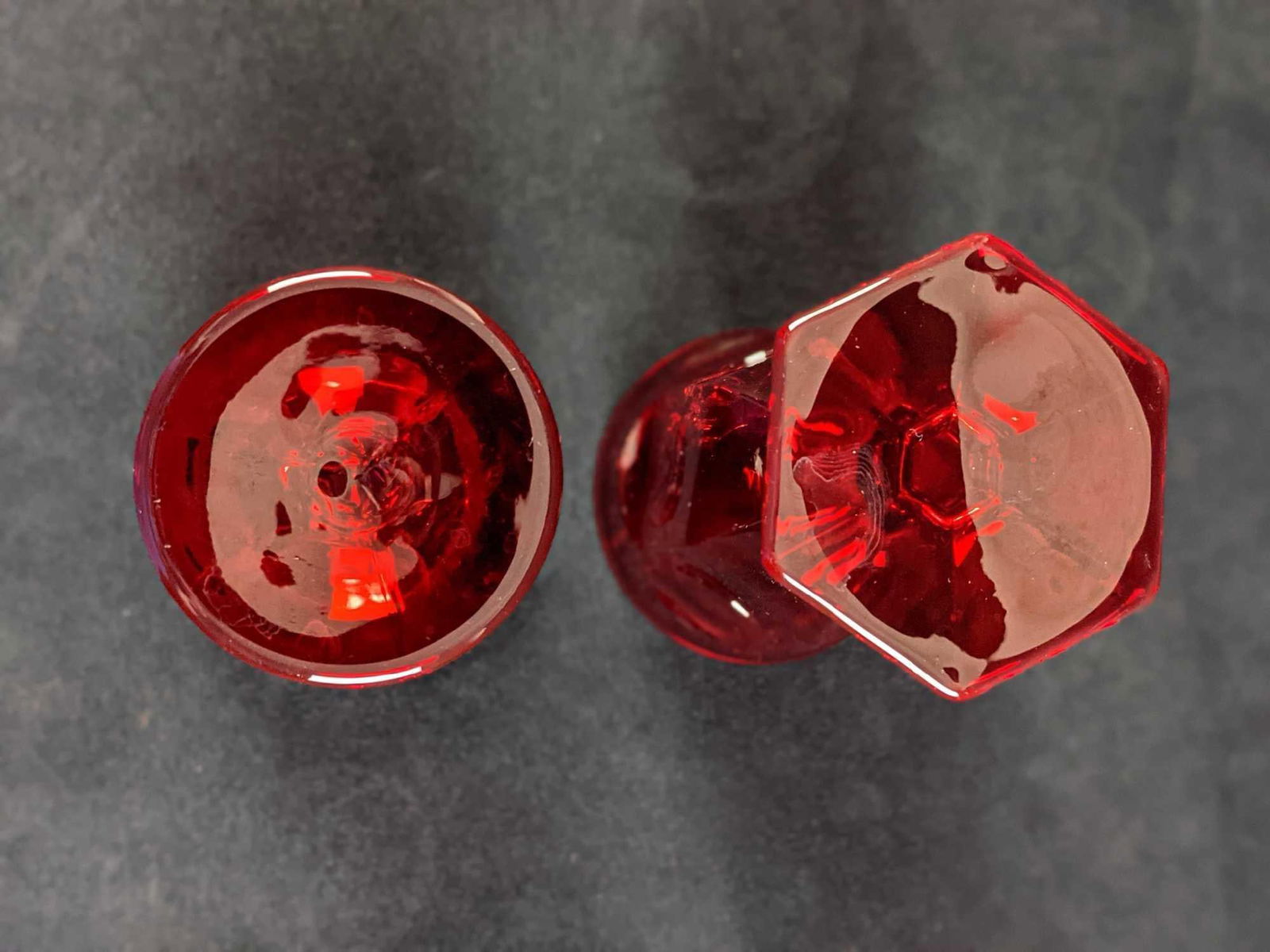 Vintage Fostoria Ruby Ice Tea And Water Goblet - 7