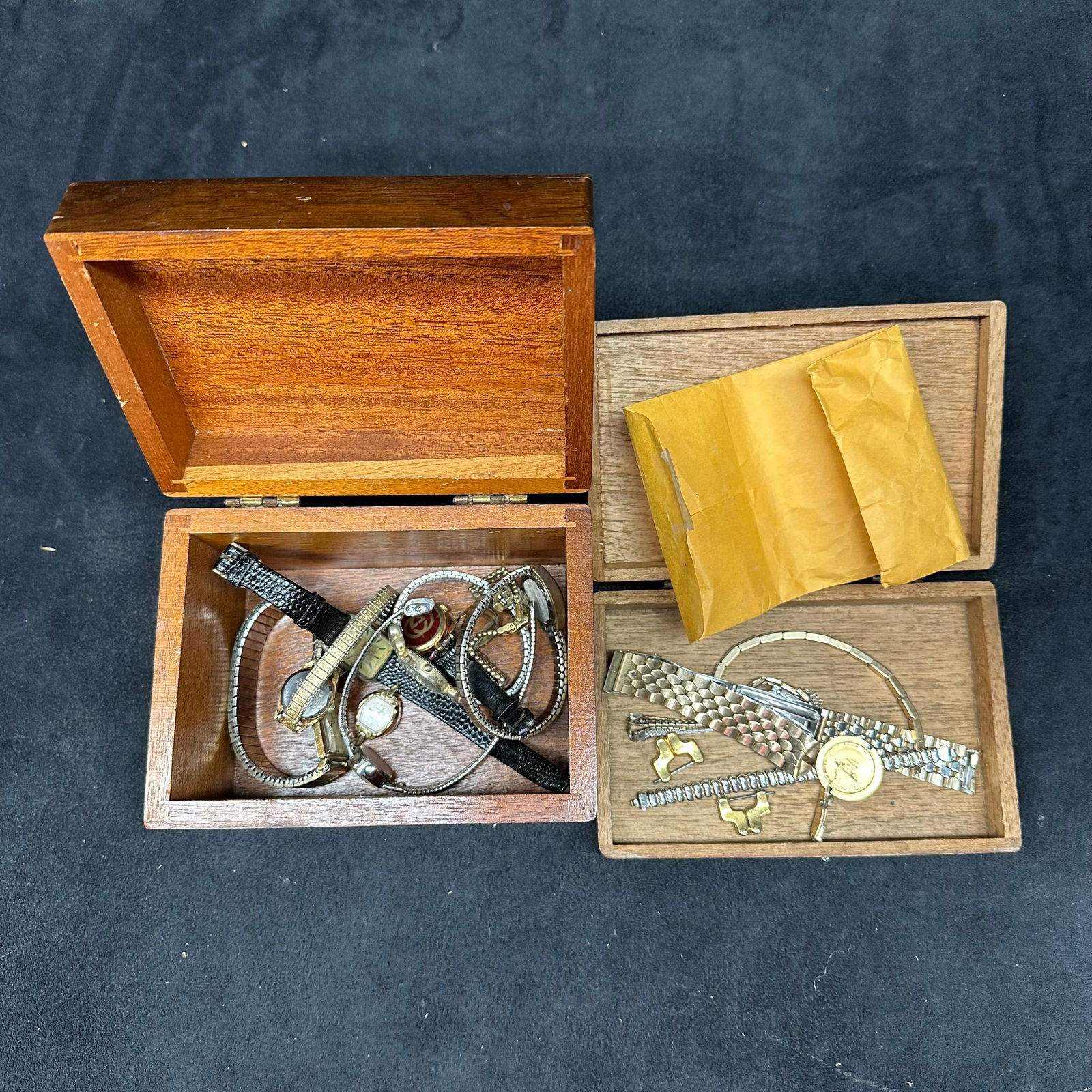 Mixed Vintage Watches and Wooden Boxes Designer Inspired Assorted Jewelry Lot - 3