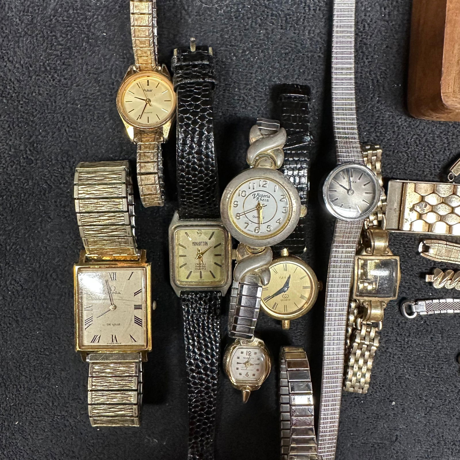 Mixed Vintage Watches and Wooden Boxes Designer Inspired Assorted Jewelry Lot - 5