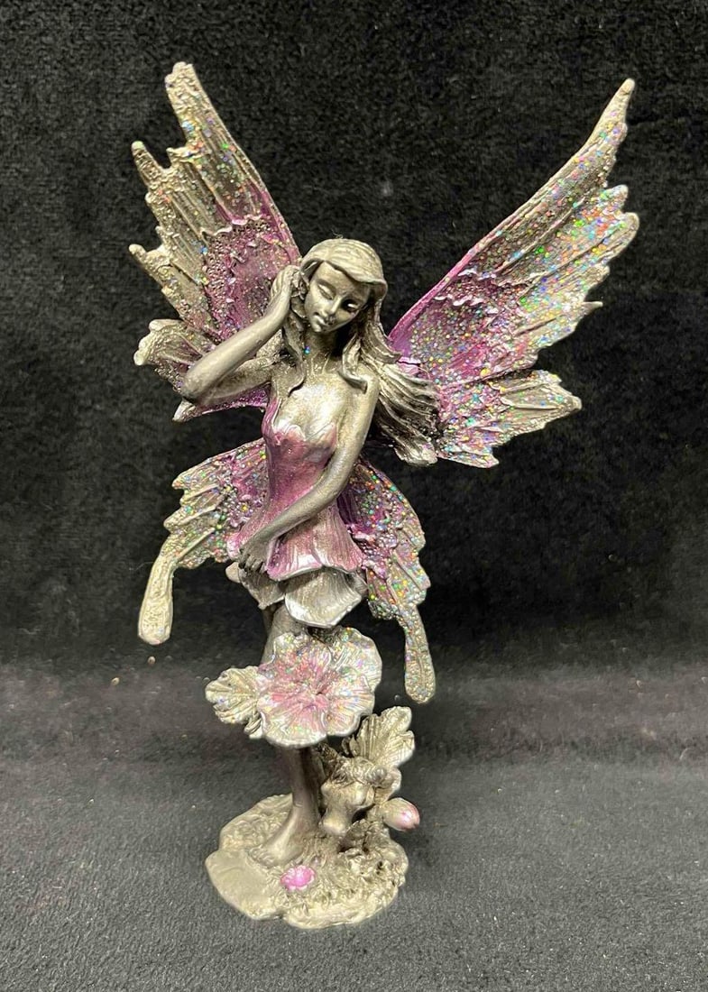 Pewter Fairy Figurine Purple Glitter (1 of 6)