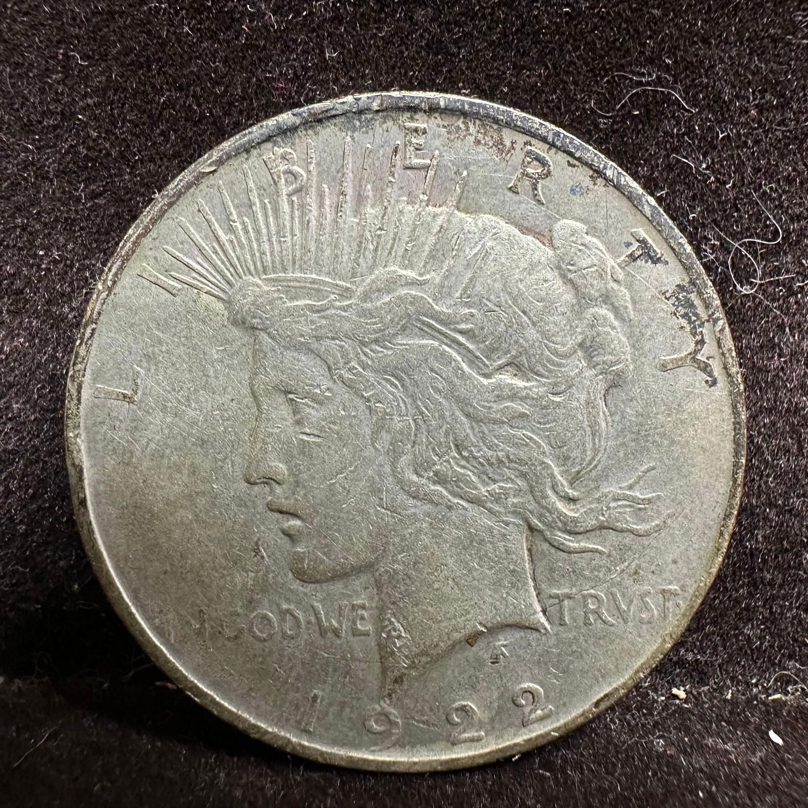 1922 Peace Dollar .900 Silver US Coin D Mint (1 of 4)