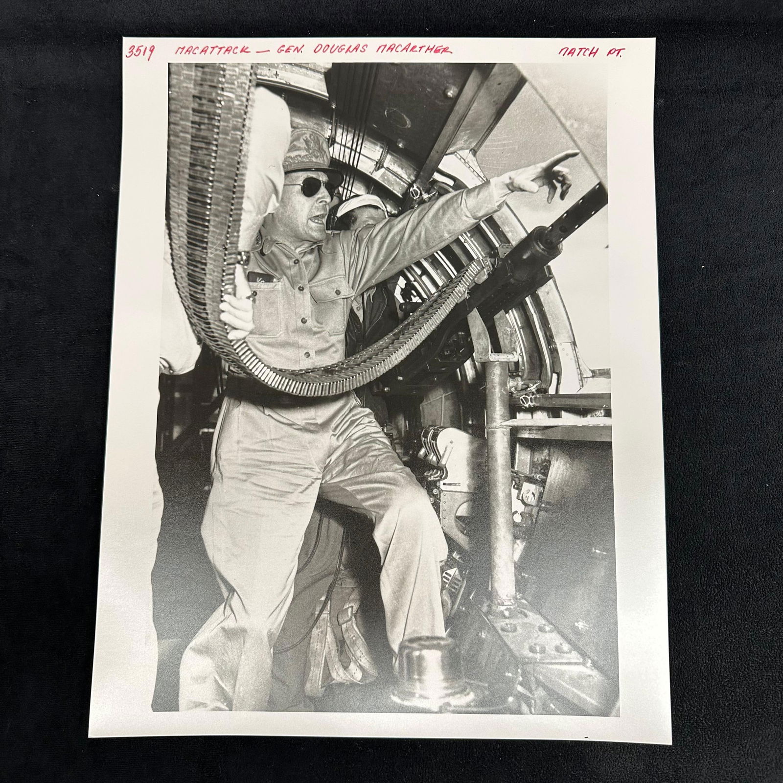 Black and White Analog Photo Print Mac Attack General MacArthur WWII Era (1 of 5)