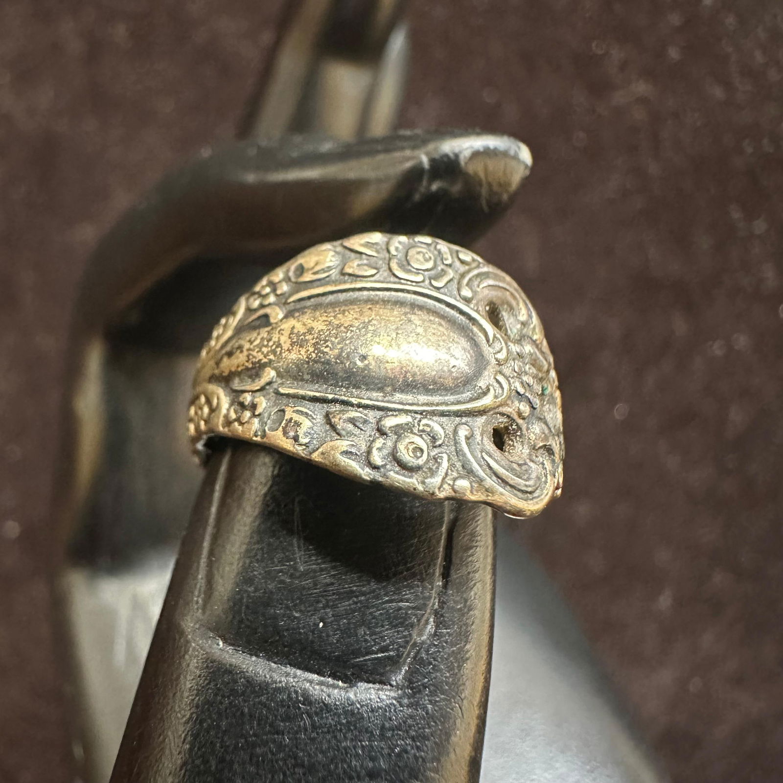 Bent Spoon Handle Hallmark LTD Silver Ring: This item is in good pre-owned, previously used/displayed condition with noticeable light wear and surface scratches. Please reference all photos for full details. This piece of jewelry has been teste