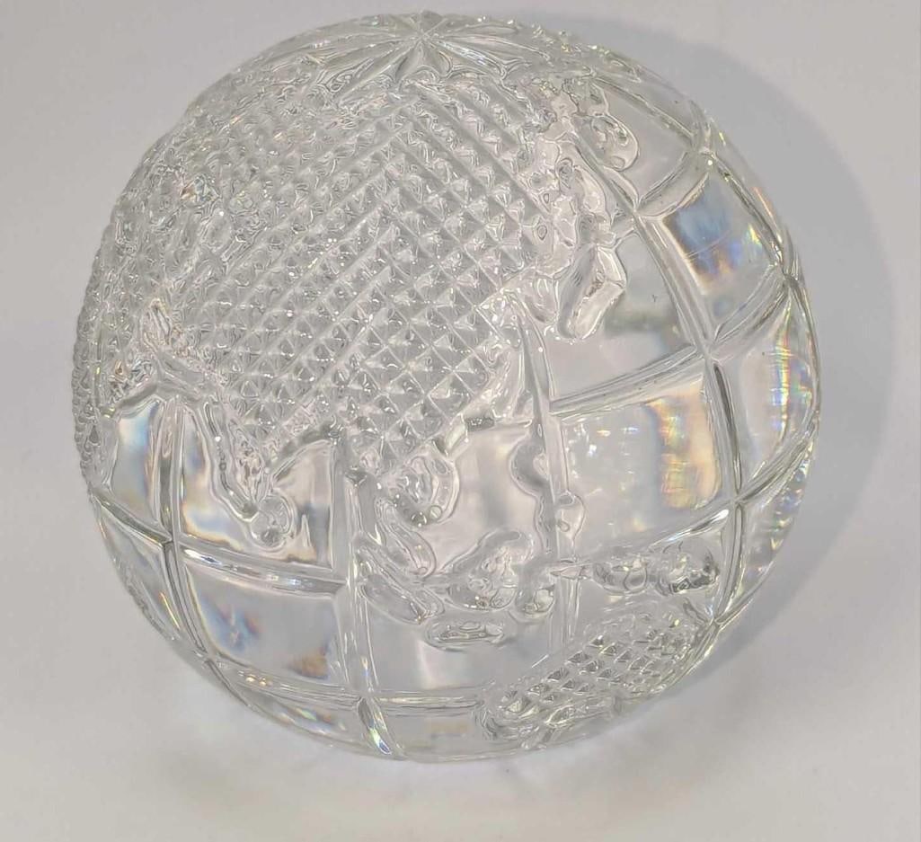 Waterford Crystal Earth Globe Paperweight - 4