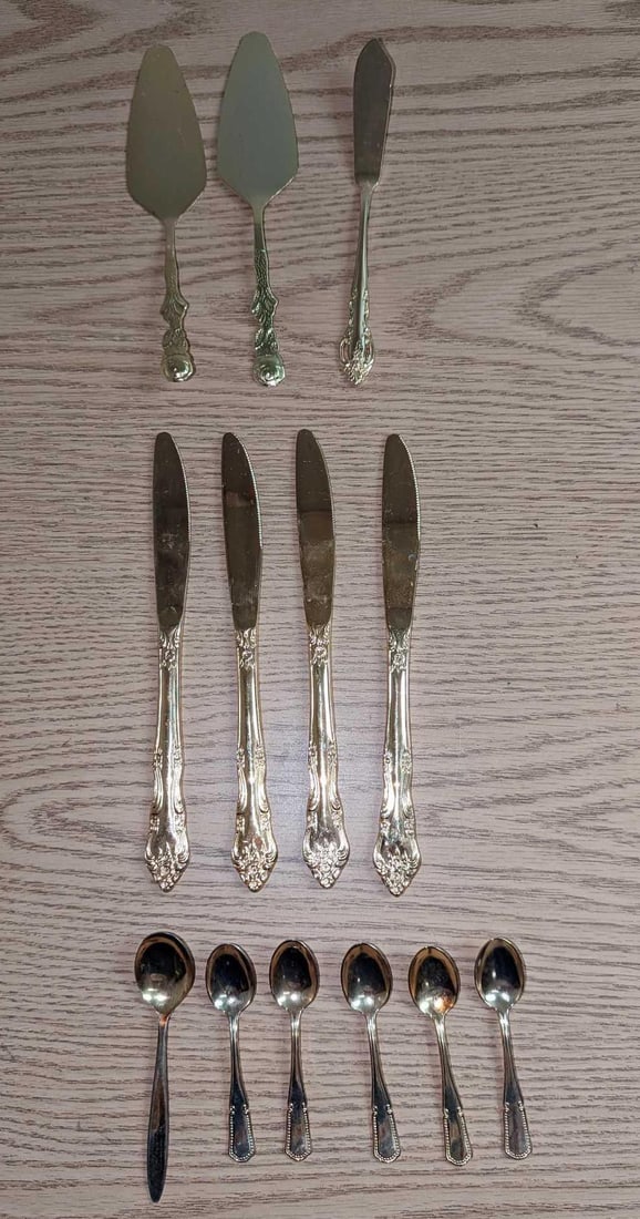 13 Vintage Gold Plated Flatware (1 of 5)
