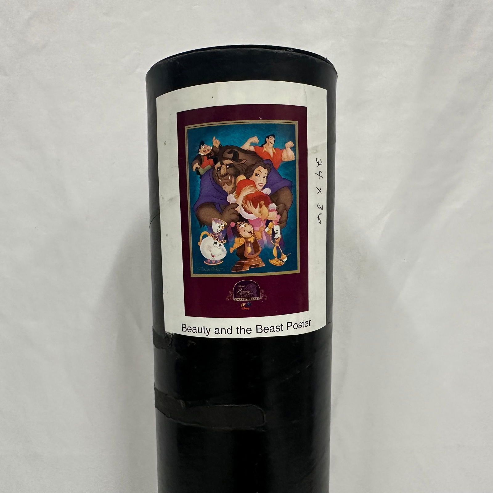 Art of Disney Beauty and the Beast 10th Anniversary Commemorative Poster Don Williams: Disney Beauty and the Beast 10th Anniversary commemorative poster featuring Belle, the Beast, and supporting characters, including Lumiere, Cogsworth, Mrs. Potts, and Chip. Full-color printed poster w