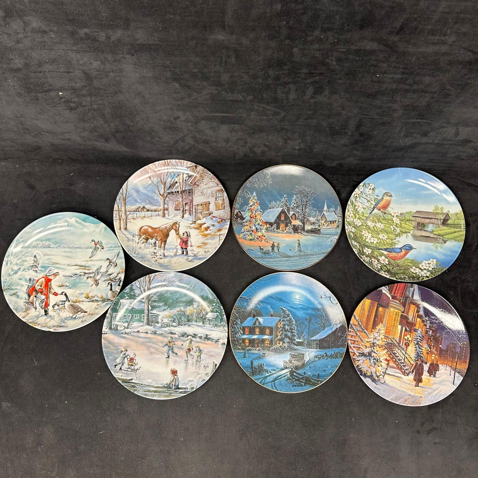 Knowles and Bradford Exchange Collector Plates Seven Plate Set (1 of 9)