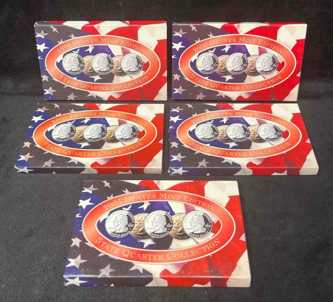 1999 to 2003 Denver Edition Mint State Quarter Collection COA and Boxes (1 of 7)