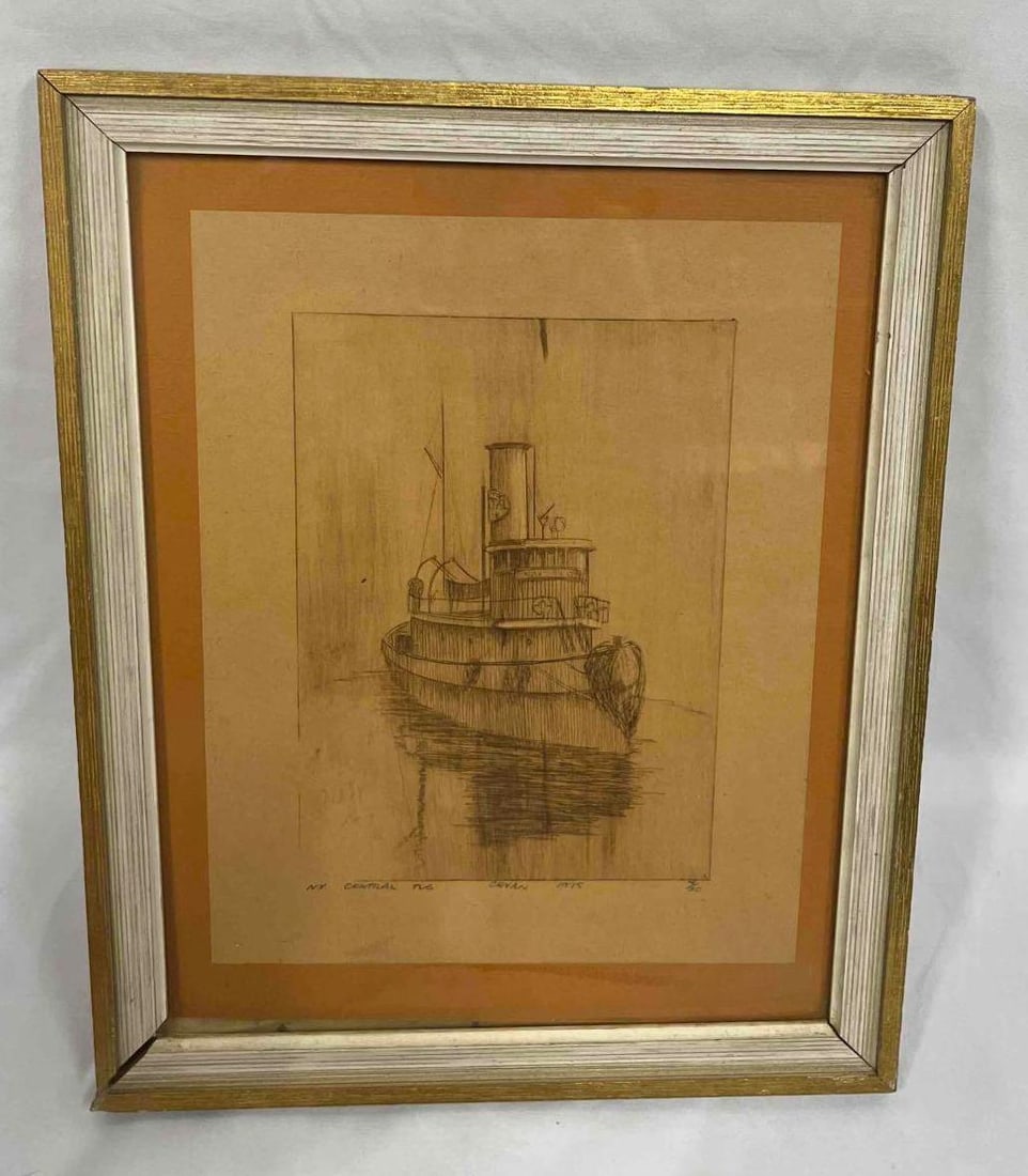 Signed & Numbered "N.Y. Central Tug" Cevan 1975 4/50 (1 of 10)