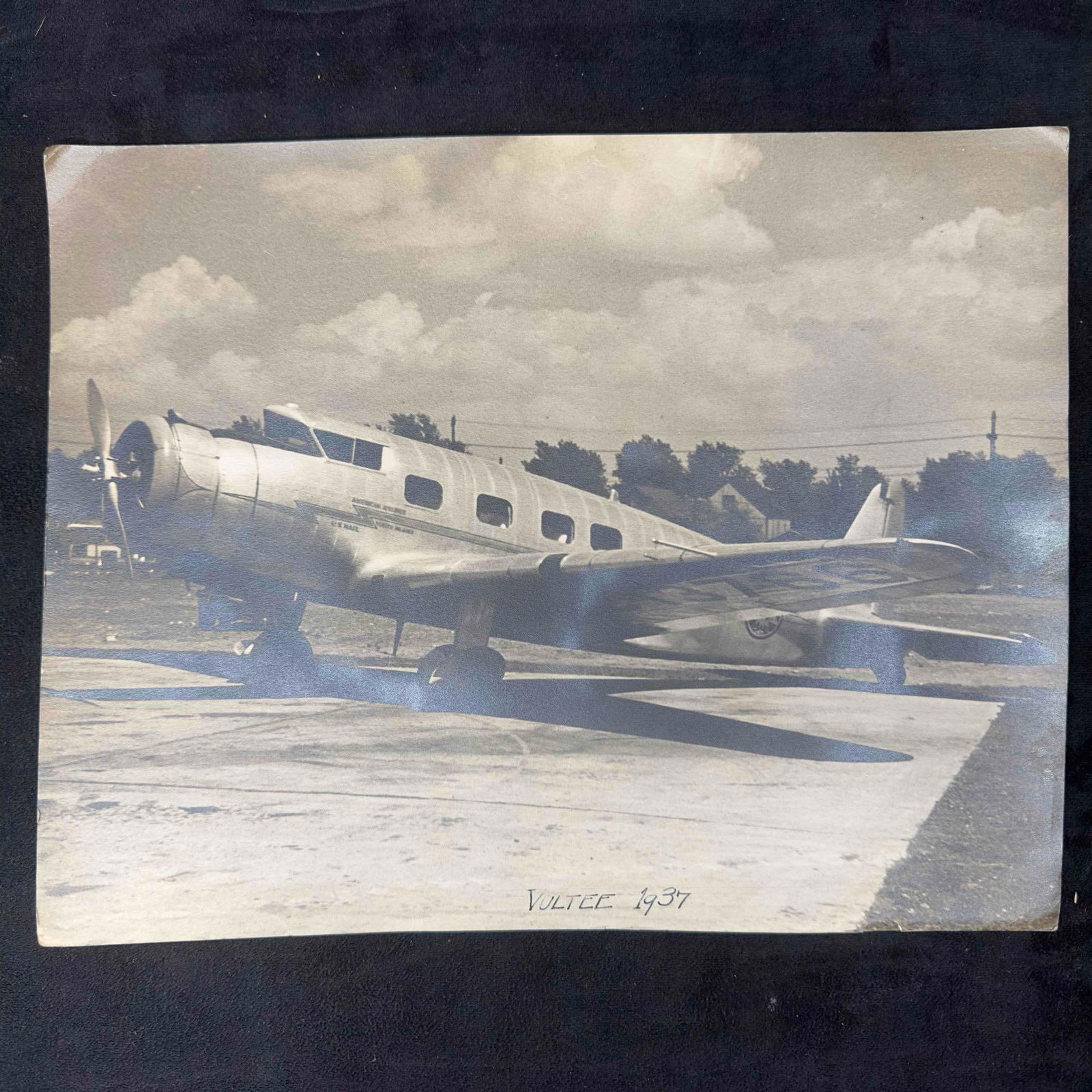 Vultee V1 1937 Black and White Photo Print Military Photography Aviation Plane (1 of 4)