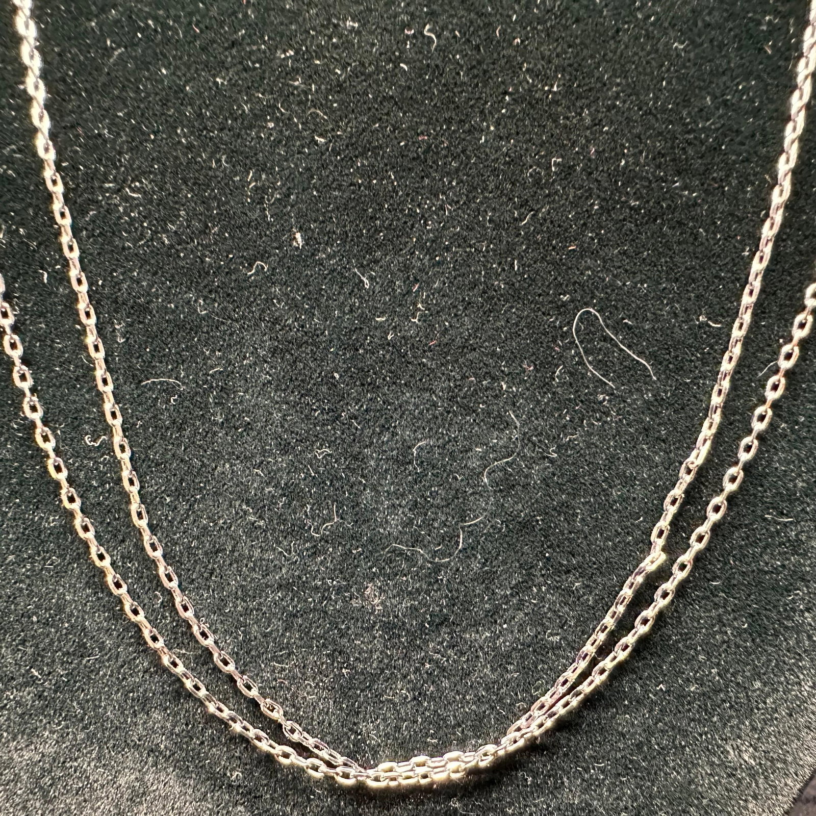 Pair of Chain Link Sterling Silver 18 inch Necklaces M49 (1 of 11)