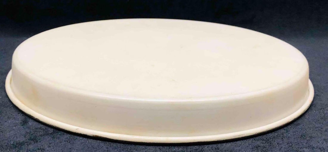 Two Hand Painted Flower Tin Dishes Signed SN - 5