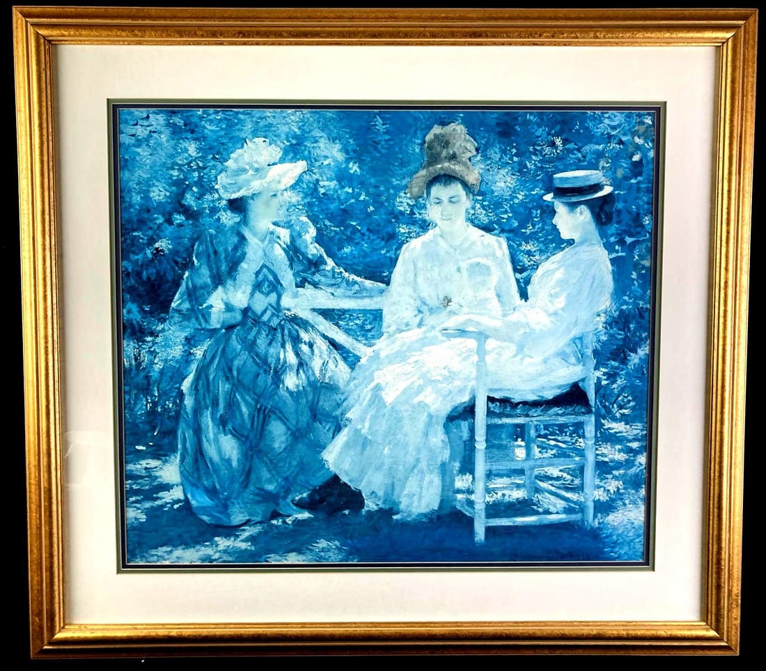 "In a Garden" Large Print by Edmund C. Tarbell: This lot includes: (1) "In a Garden" by Edmund Tarbell Large Print Condition is used and see photographs for additional details. The print is professionally framed and displays well.