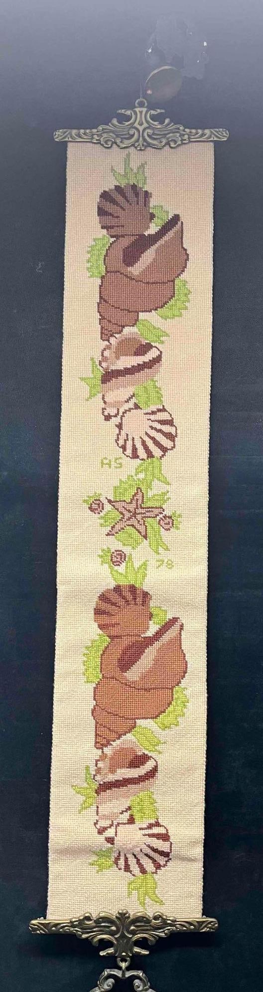 Vintage Wall Hanging Needlepoint With Bell Pull (1 of 10)