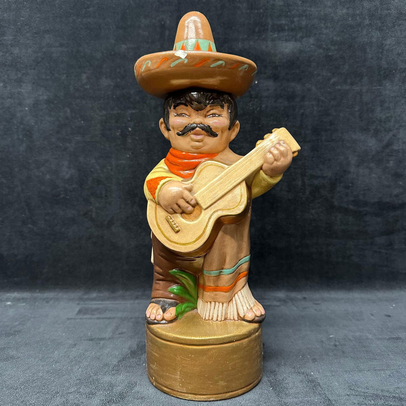Hand Painted Ceramic Mariachi Musician Figurine with Guitar and Sombrero (1 of 6)