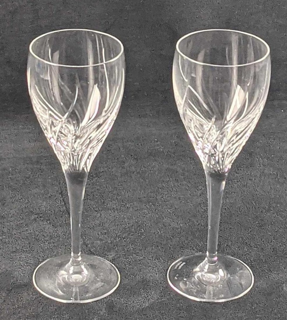2 Retired Summer Breeze By Waterford Crystal Wine Glasses (1 of 6)