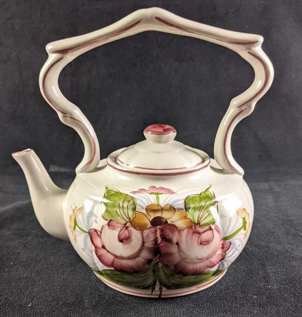 Teapot Hand Painted Teapot Ceramic Portugal (1 of 10)