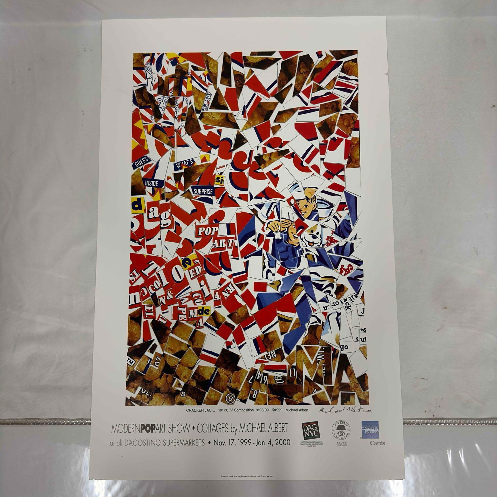 Cracker Jack Collage Michael Albert Lithograph Signed Modern Pop Art (1 of 8)