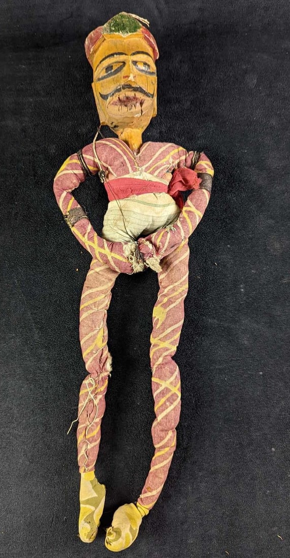 JB Vintage Burmese Style Handmade Wood Marionette Doll (1 of 5)