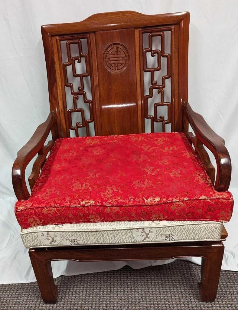 Vintage Qing Style Rosewood Armchair B (1 of 12)