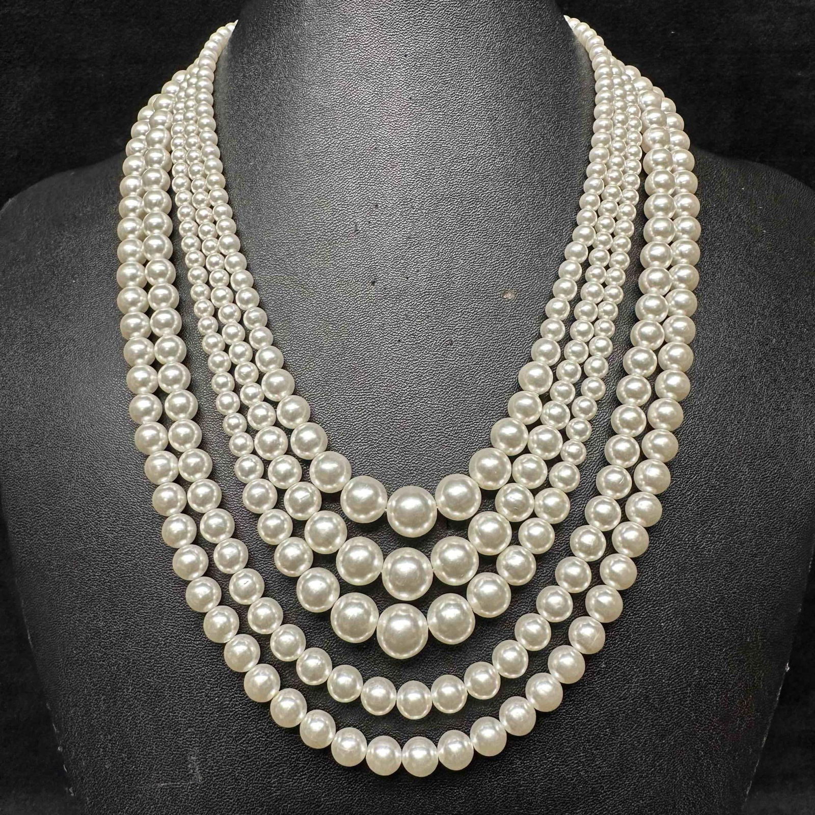 Sarah Coventry Multi-Strand Faux Pearl Necklace K61 (1 of 7)