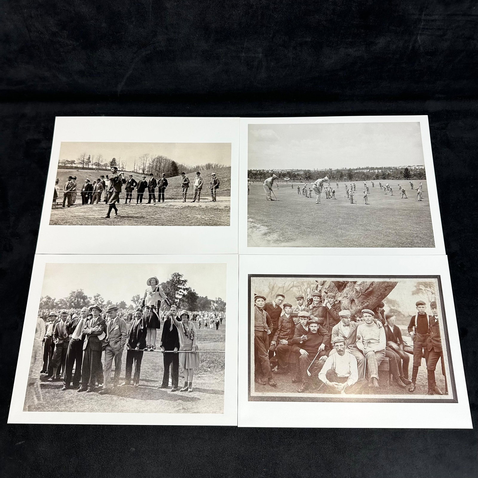 Set of Four Black and White Vintage Golf Photography Prints Early Historical Images (1 of 12)