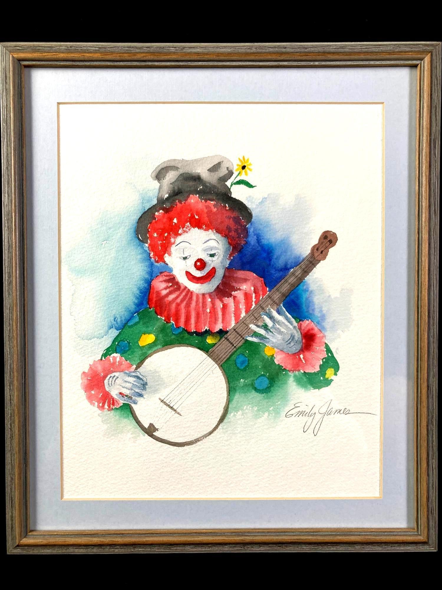 Clown Watercolor by Emily James (1 of 4)