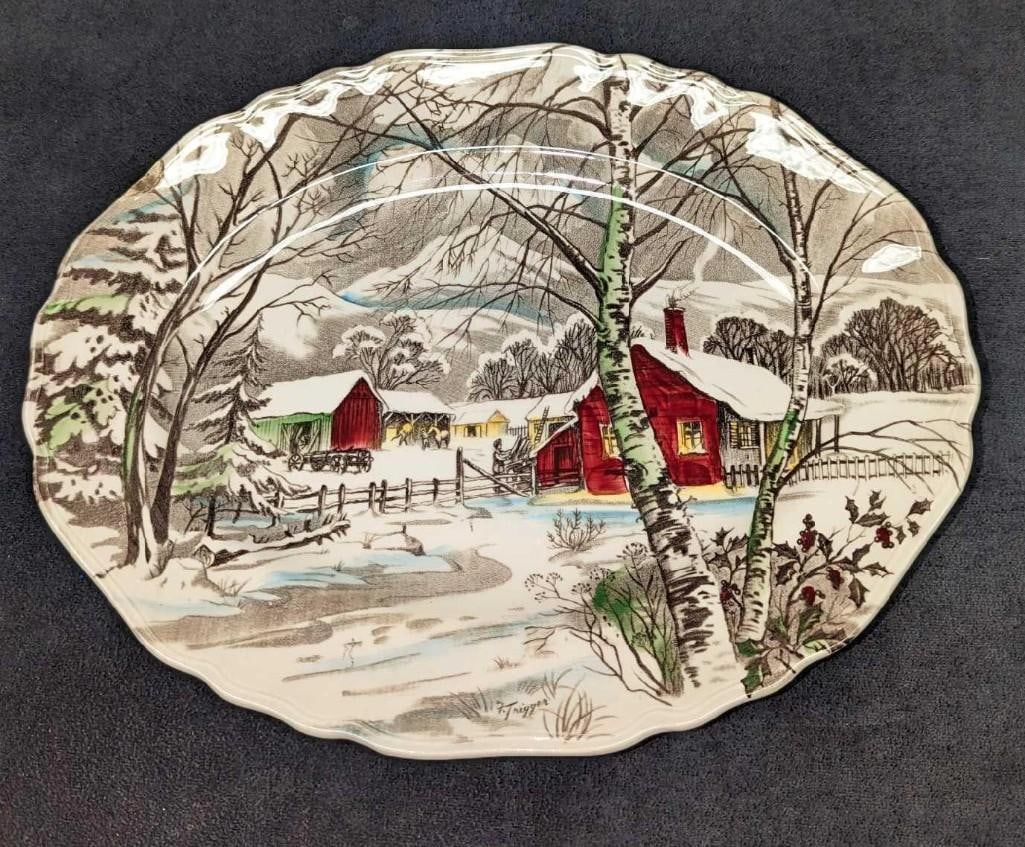 Retired Welcome Home 12" Oval Serving Platter (1 of 7)